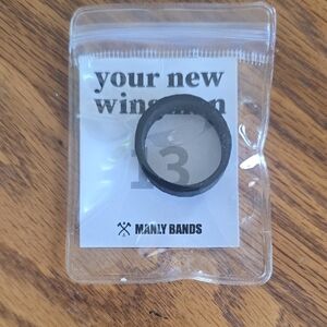 Manly Bands Black Silicone Wedding Ring